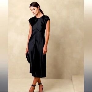 NWT Banana Republic Black Silk Dress Sz Small